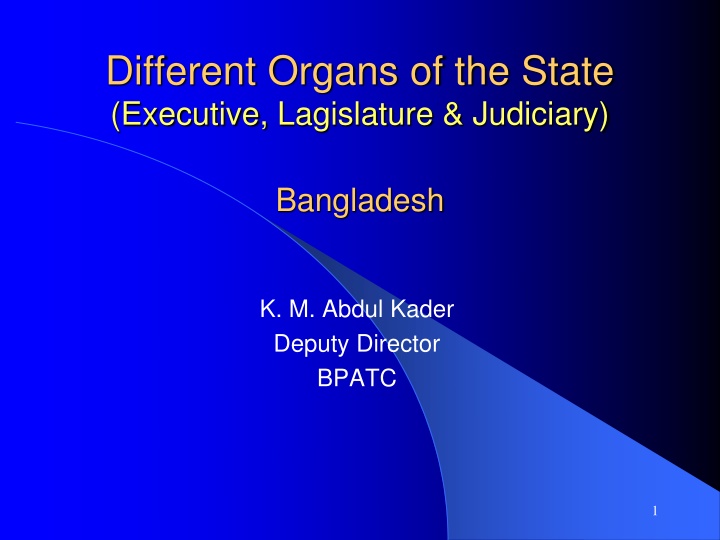 different organs of the state executive