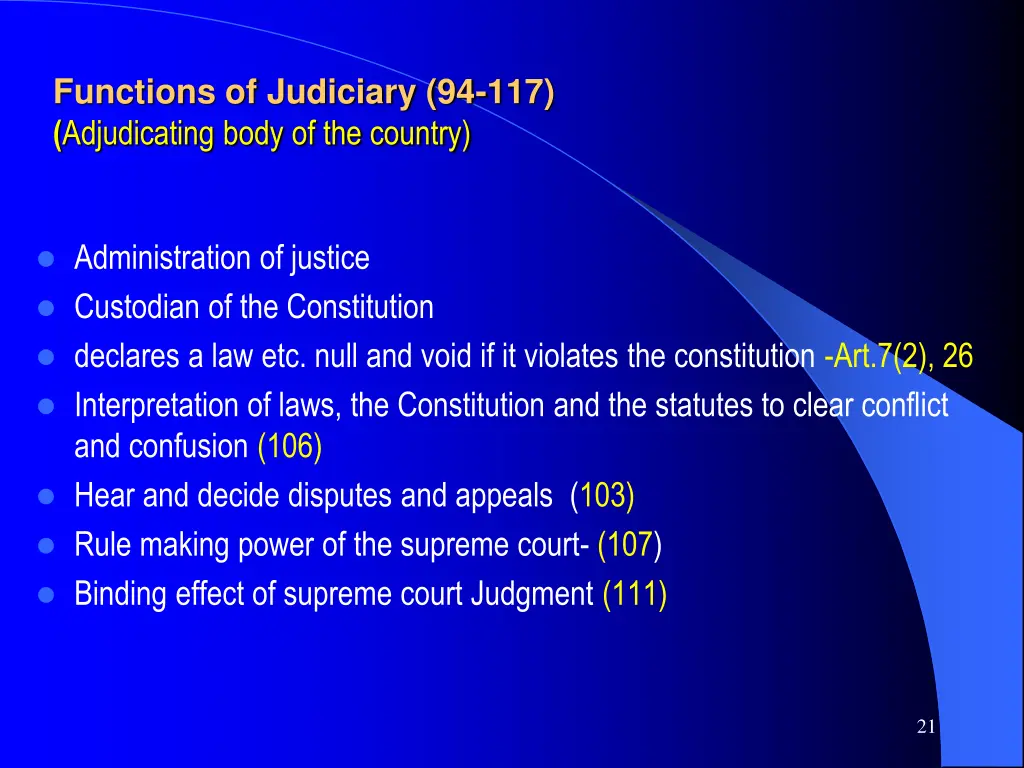 functions of judiciary 94 117 adjudicating body