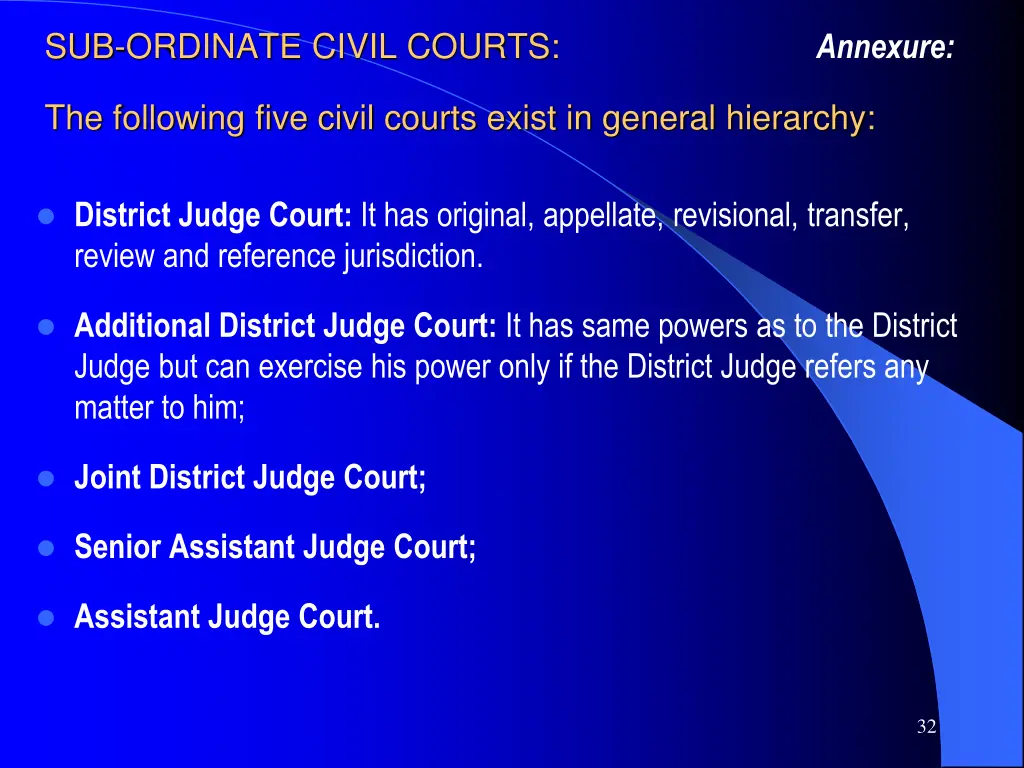 sub ordinate civil courts