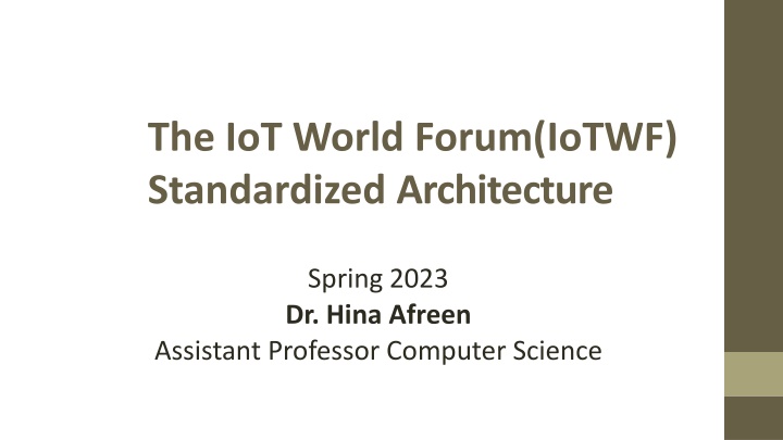 the iot world forum iotwf standardized