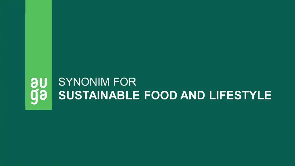 synonim for sustainable food and lifestyle