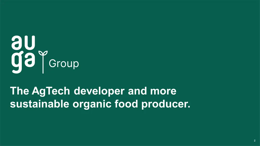 the agtech developer and more sustainable organic