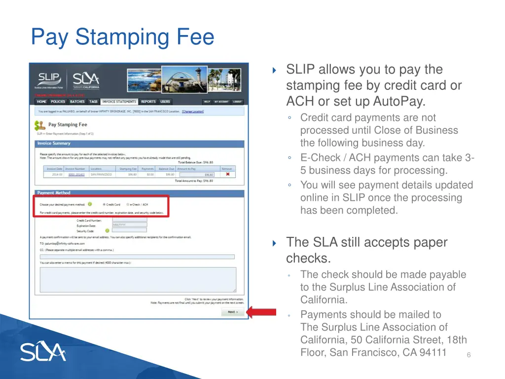 pay stamping fee