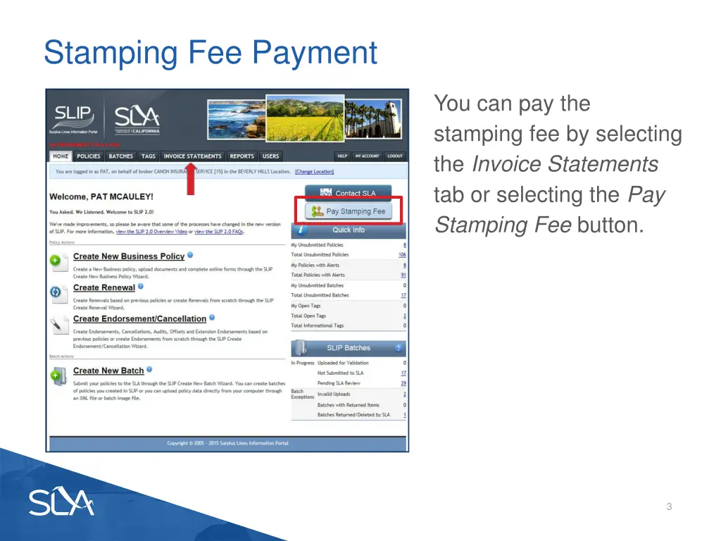 stamping fee payment