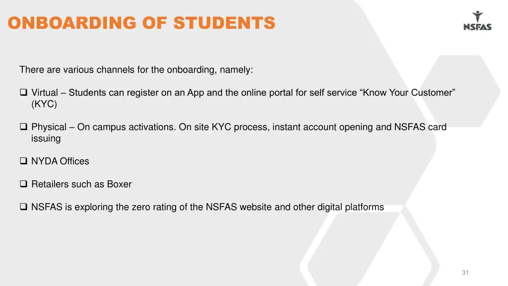 onboarding of students