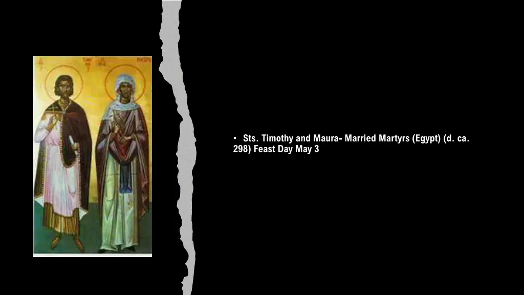 sts timothy and maura married martyrs egypt