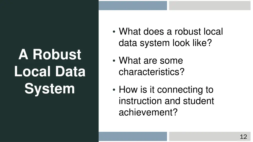 what does a robust local data system look like