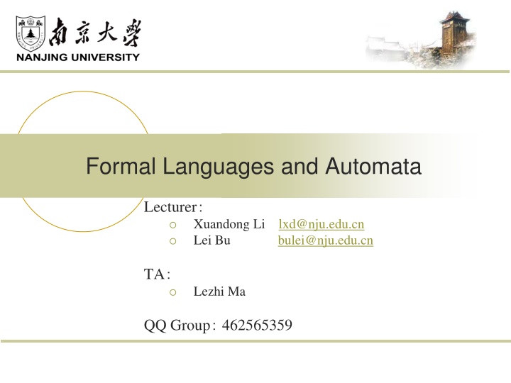 formal languages and automata