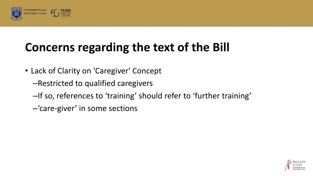 concerns regarding the text of the bill