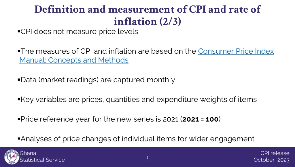 definition and measurement of cpi and rate 1