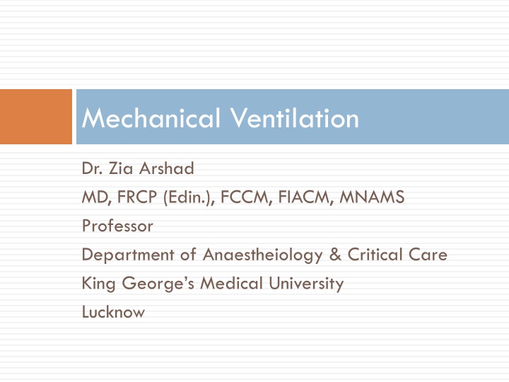 mechanical ventilation