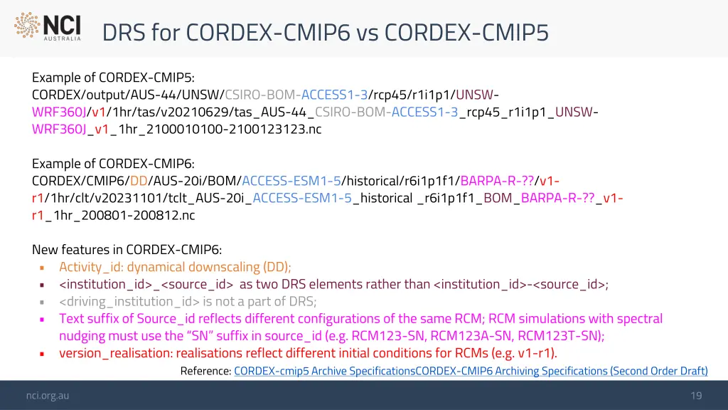 drs for cordex cmip6 vs cordex cmip5