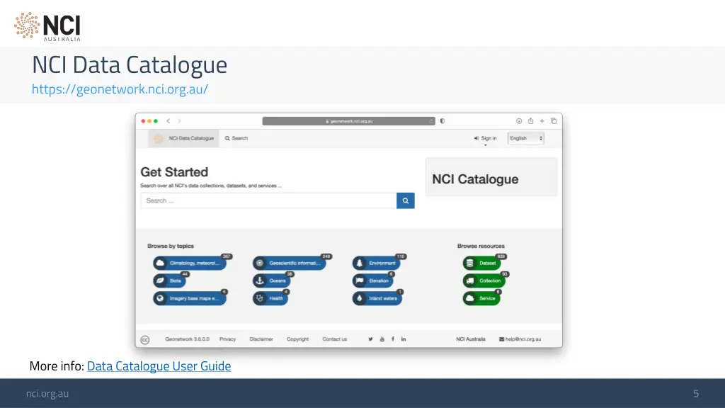 nci data catalogue https geonetwork nci org au