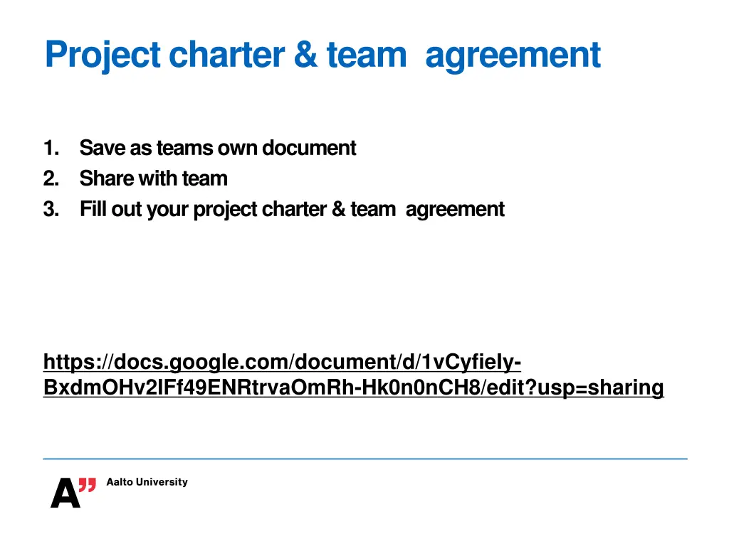 project charter team agreement