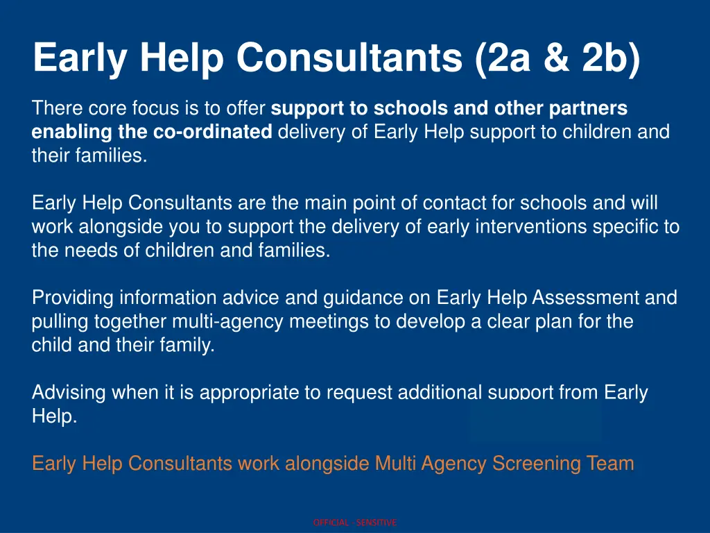 early help consultants 2a 2b