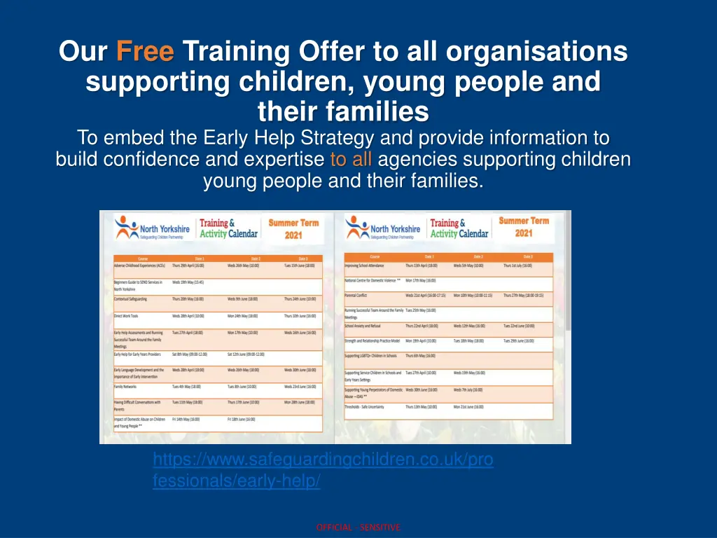 our free training offer to all organisations