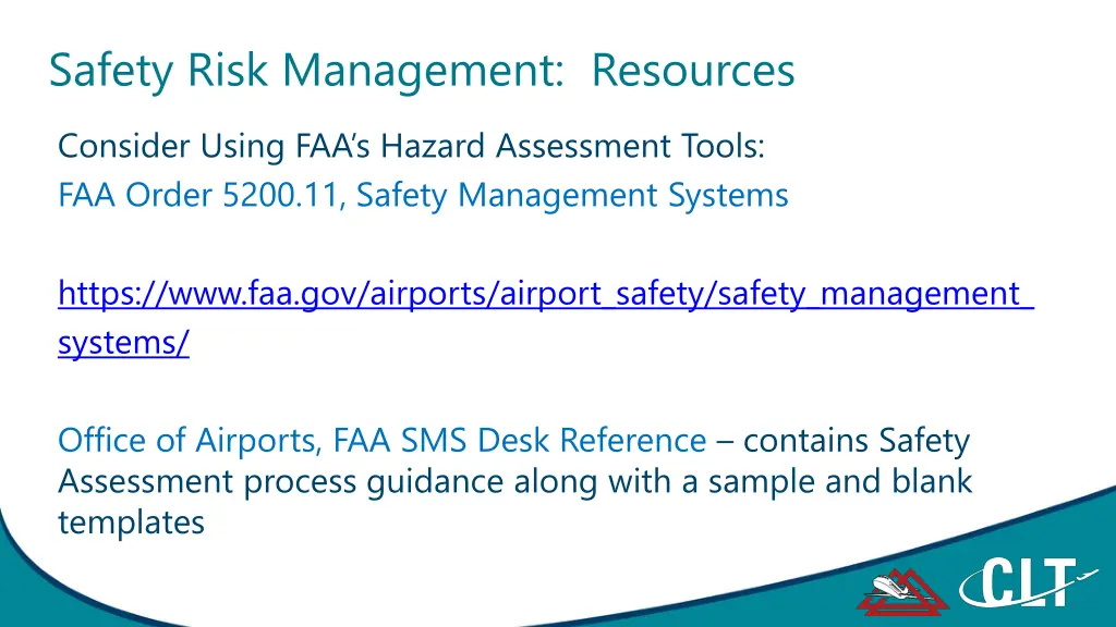 safety risk management resources