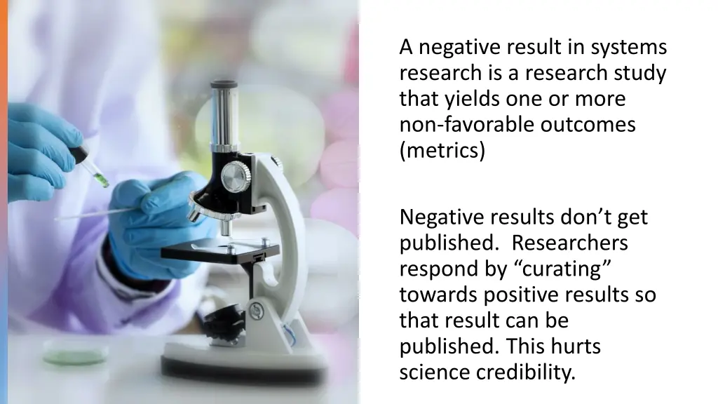 a negative result in systems research