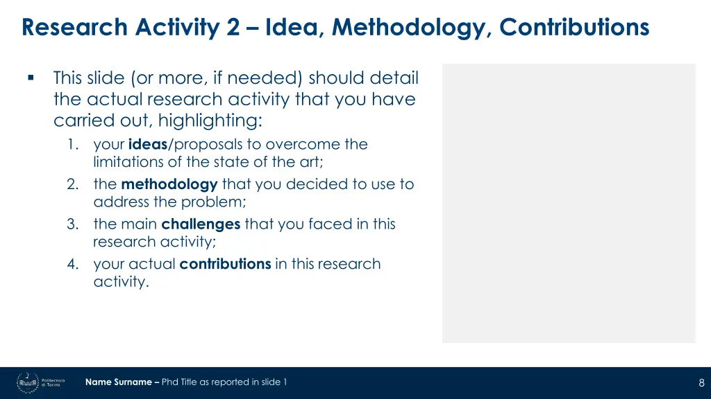 research activity 2 idea methodology contributions