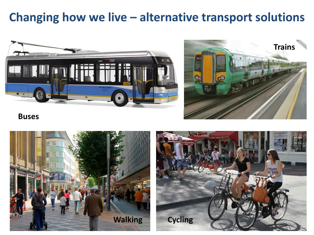 changing how we live alternative transport