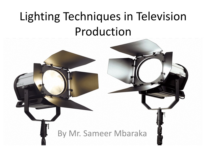 lighting techniques in television production