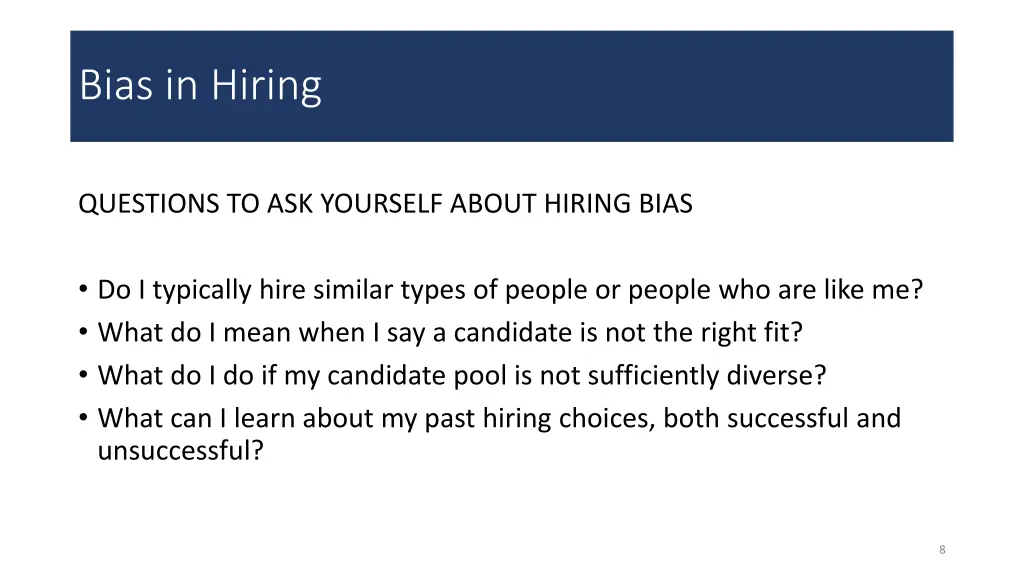 bias in hiring