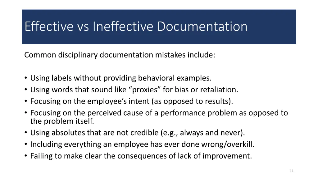 effective vs ineffective documentation 1