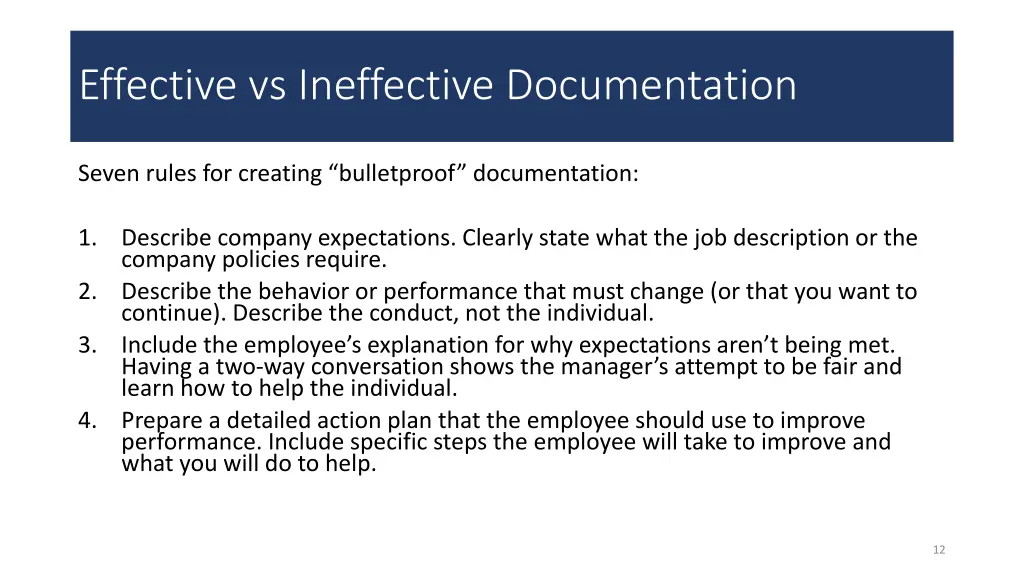 effective vs ineffective documentation 2