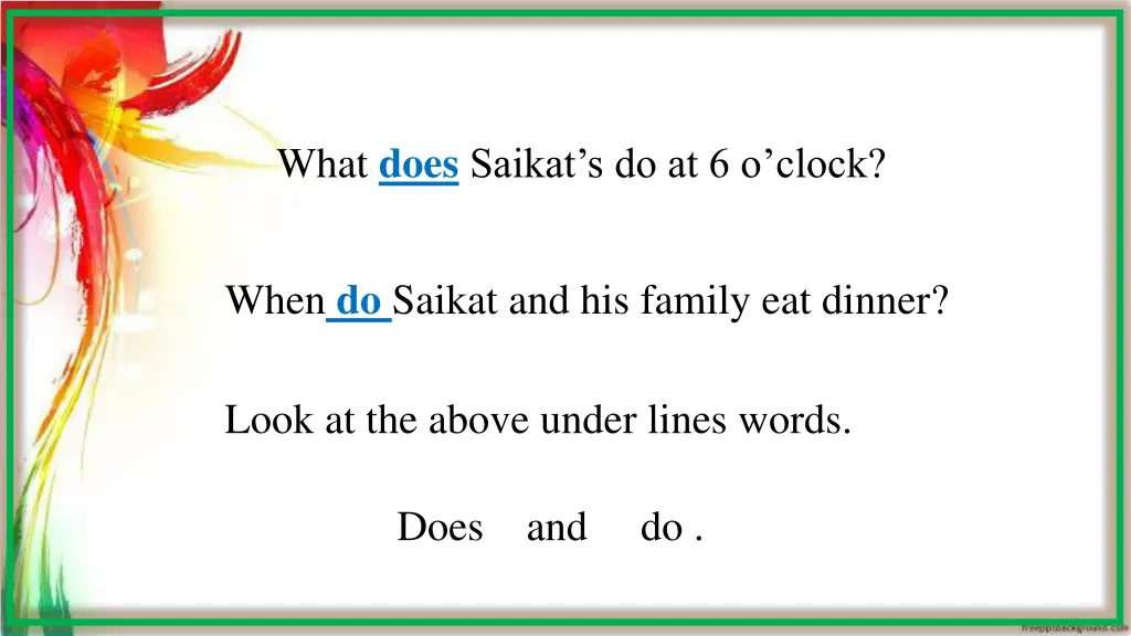what does saikat s do at 6 o clock