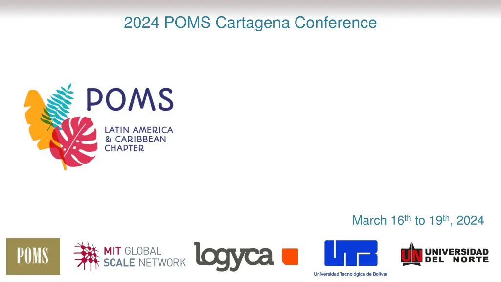2024 poms cartagena conference