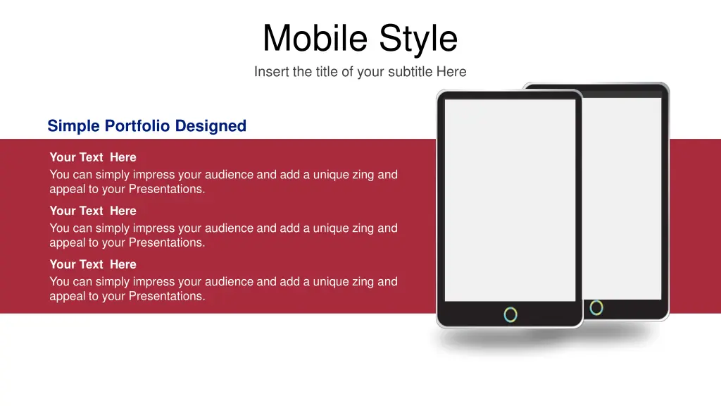 mobile style insert the title of your subtitle