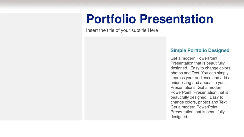 portfolio presentation insert the title of your