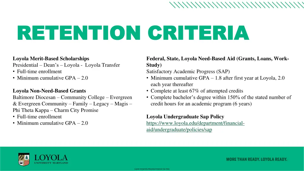 retention criteria retention criteria