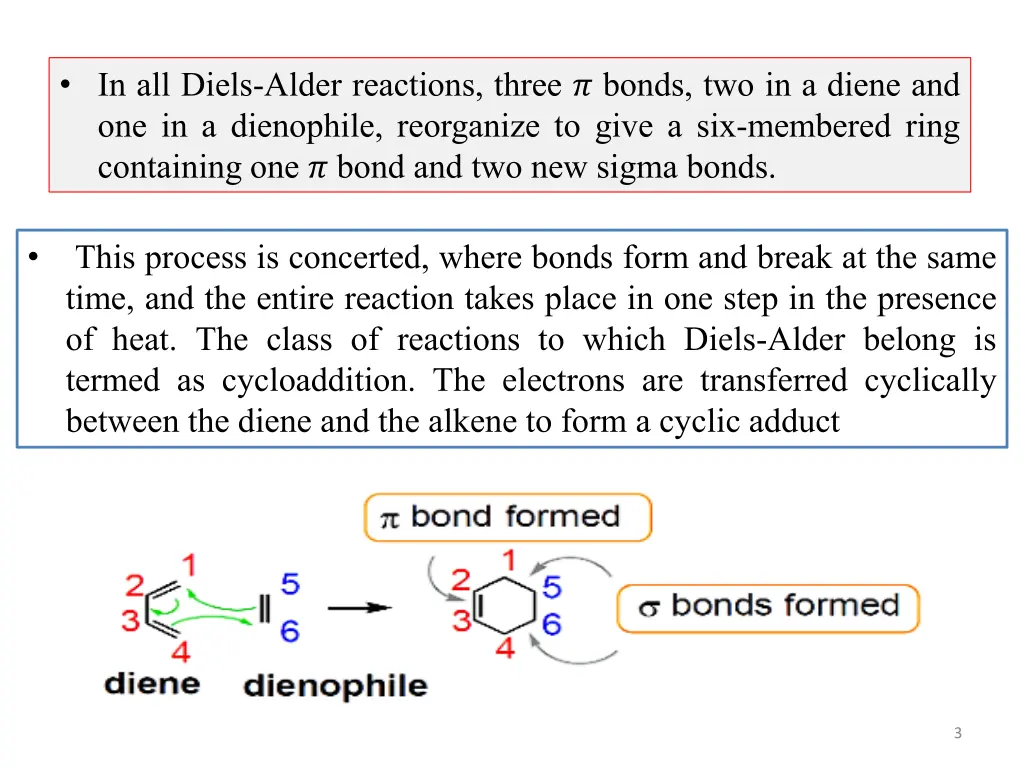 in all diels alder reactions three bonds