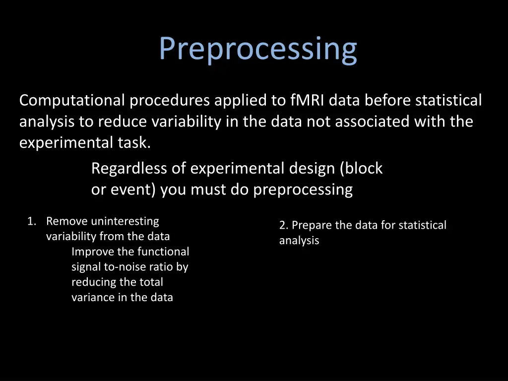 preprocessing