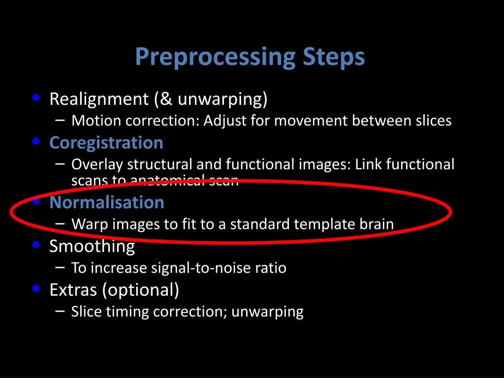 preprocessing steps