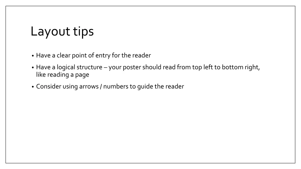 layout tips