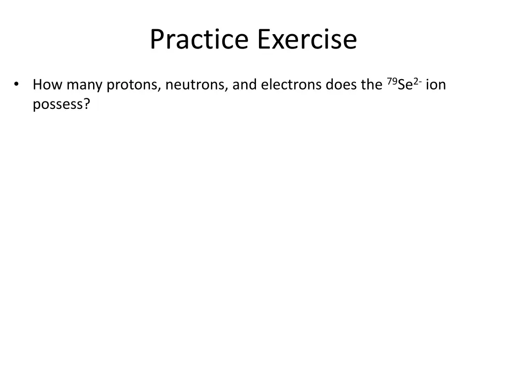 practice exercise