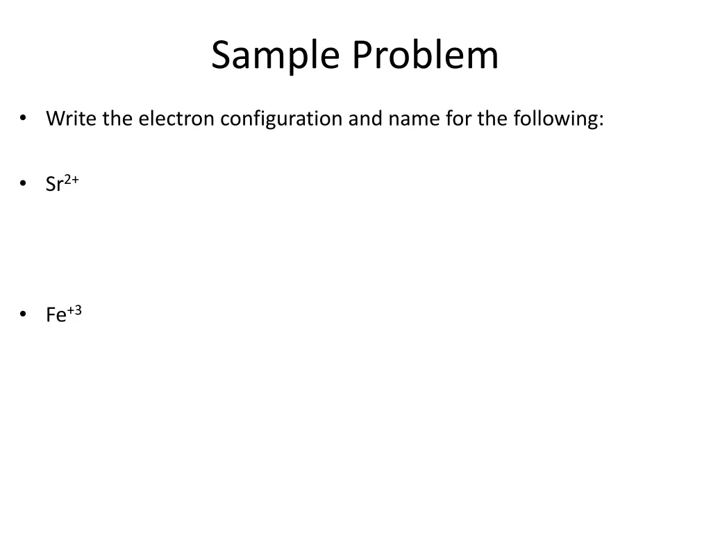 sample problem