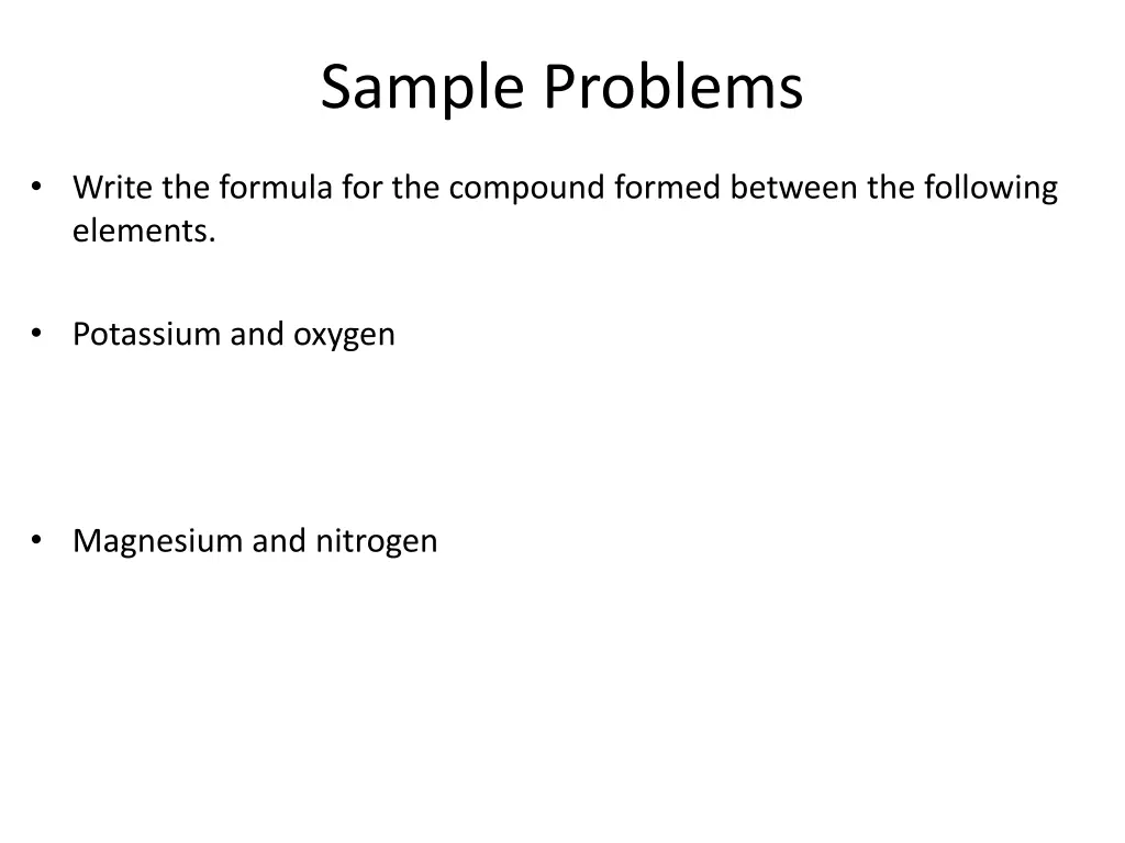 sample problems 1