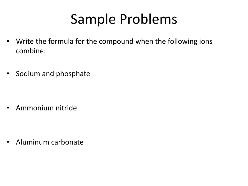 sample problems 2