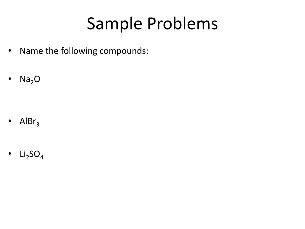 sample problems 3