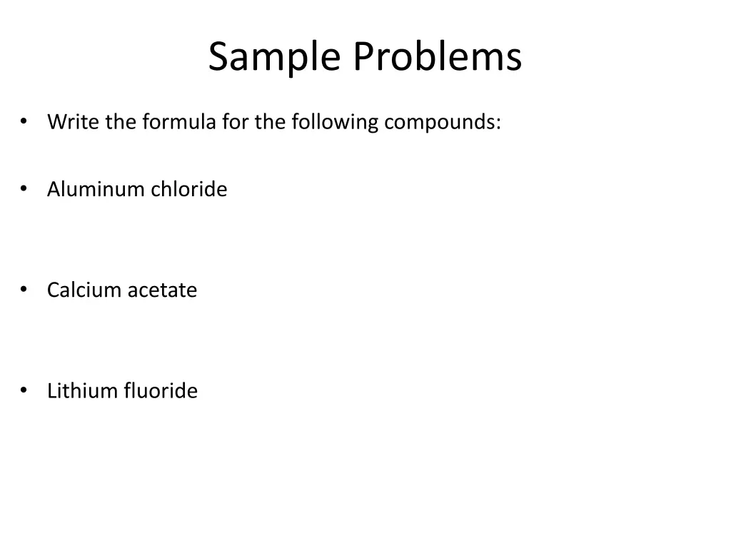 sample problems 4