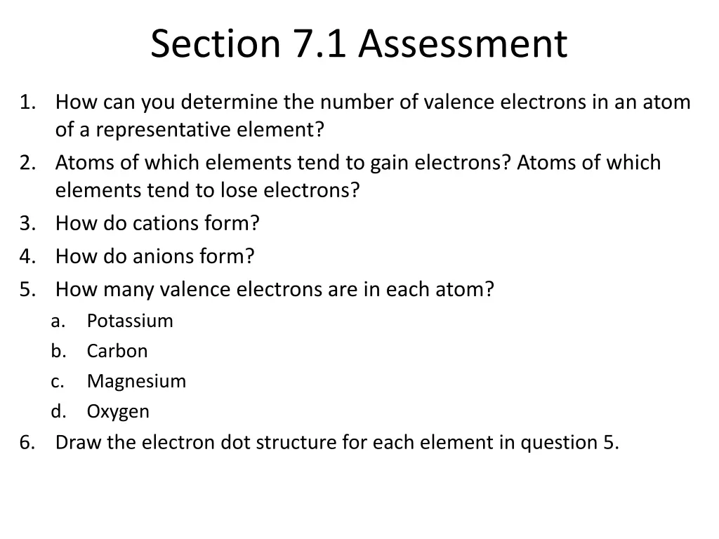 section 7 1 assessment