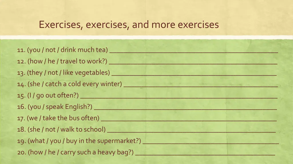 exercises exercises and more exercises 5