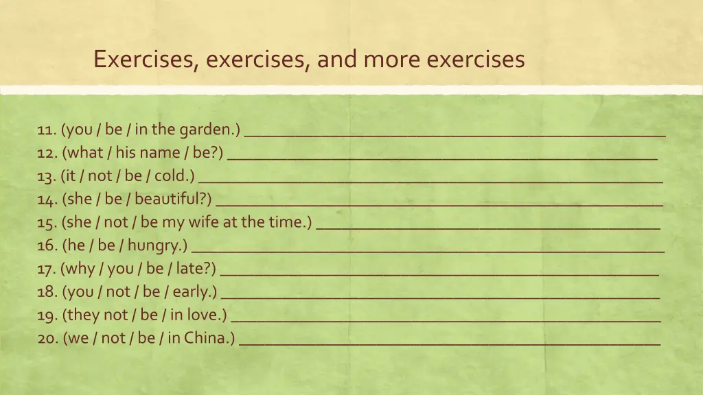 exercises exercises and more exercises 7