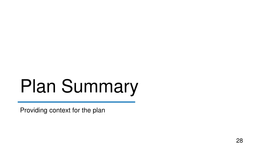 plan summary