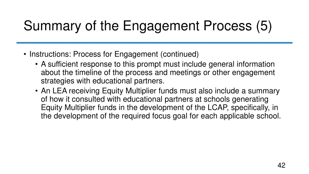 summary of the engagement process 5