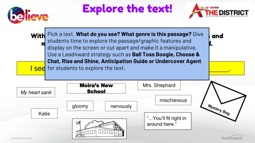 explore the text