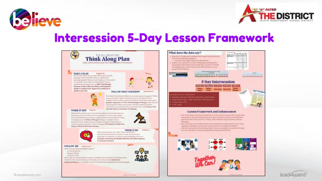 intersession 5 day lesson framework